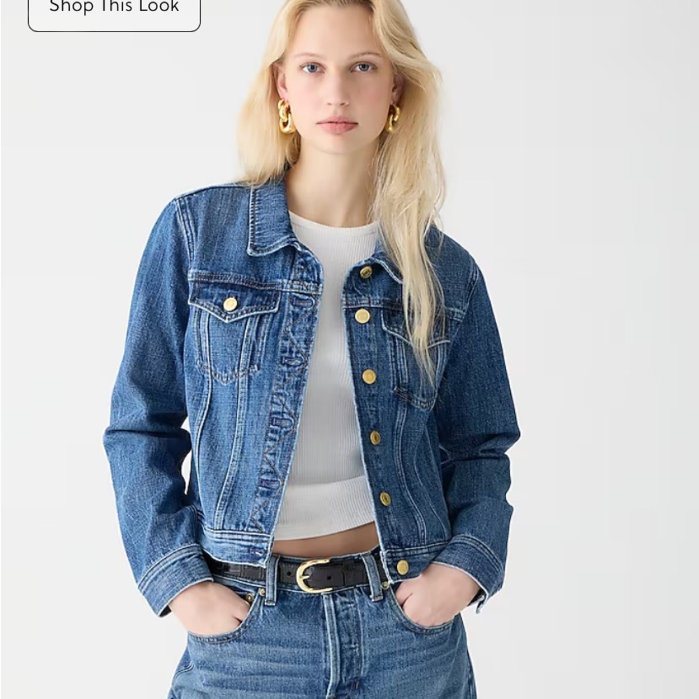 J Crew Vintage New Classic Denim Jacket Recycled Indigo - Picture 2 of 9